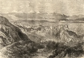 Vista di Granada, illustrazione da 